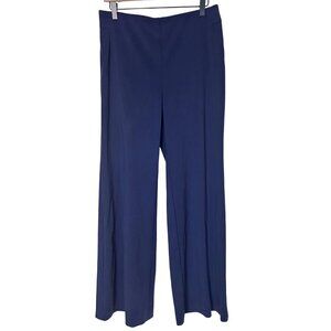 Chicos Stretch Wide Leg Trouser Pants Navy Blue Size 8/10 R